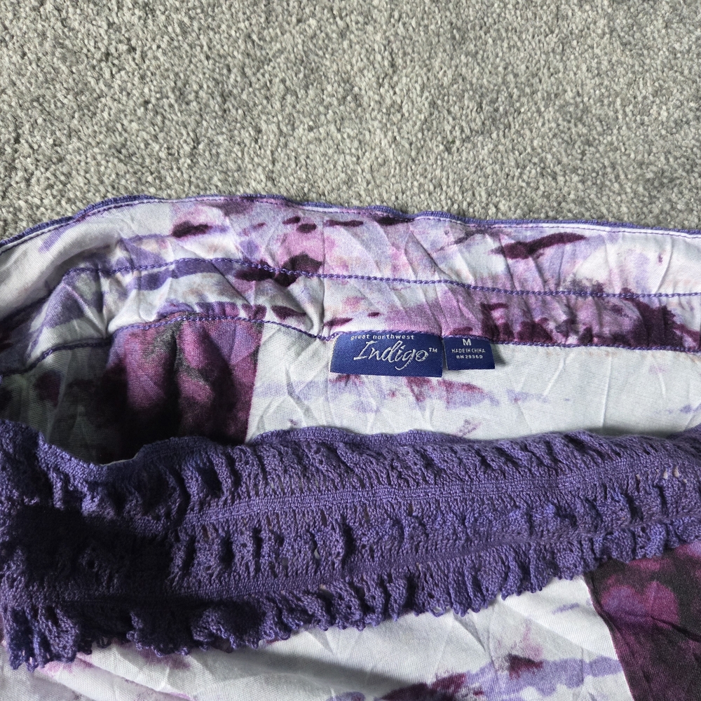 Indigo Purple and White Maxi Skirt - Picture 3 of 6